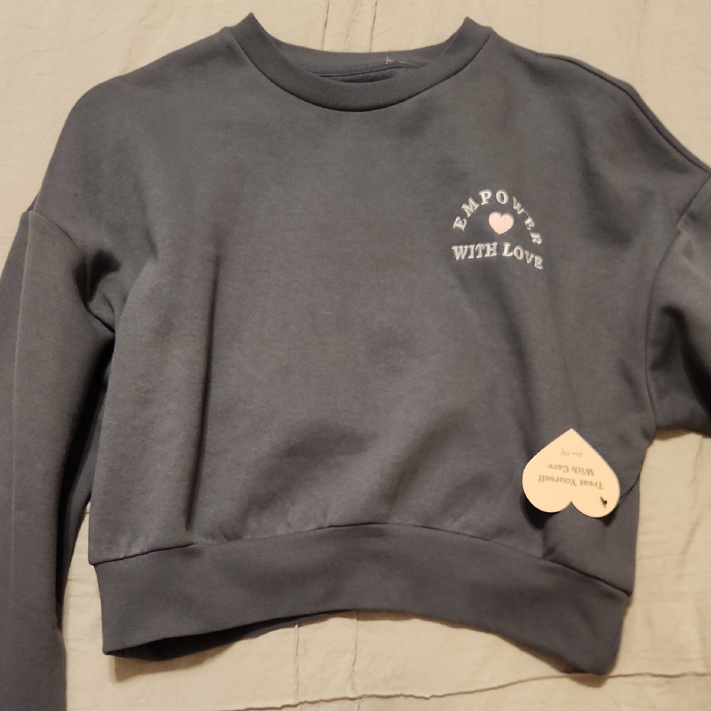 Gray Empower With Love Sweatshirt